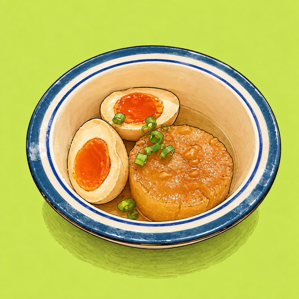 にたまごとだいこんのすっぱ煮